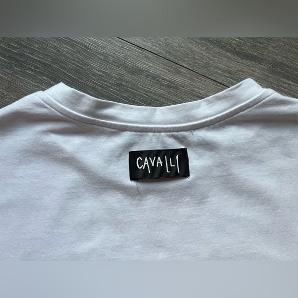 NWOT! Roberto Cavalli Pastel Neon Animal Flag Animalier Patchwork tee Size M - Picture 7 of 9